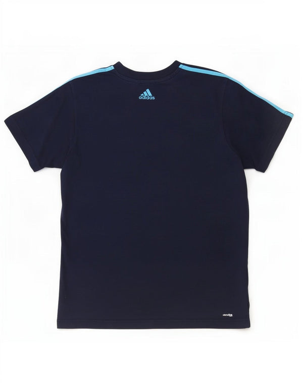 Adidas Herren Climalite Graphic T-Shirt Top Large Marineblau Baumwolle
