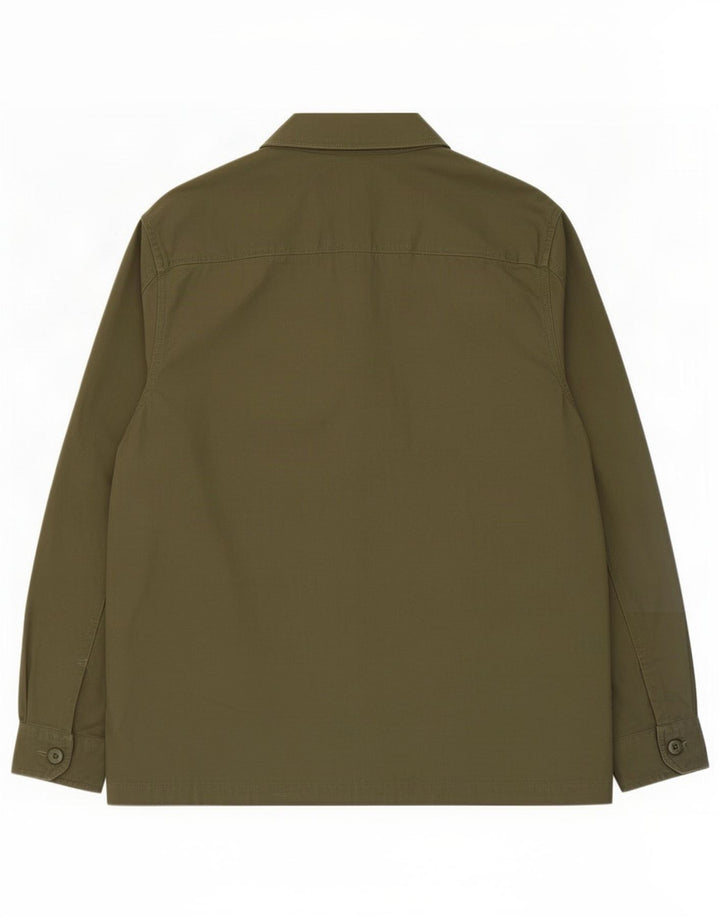 Marks & Spencer Herren-Overshirt-Hemd, groß, Khaki, Baumwolle