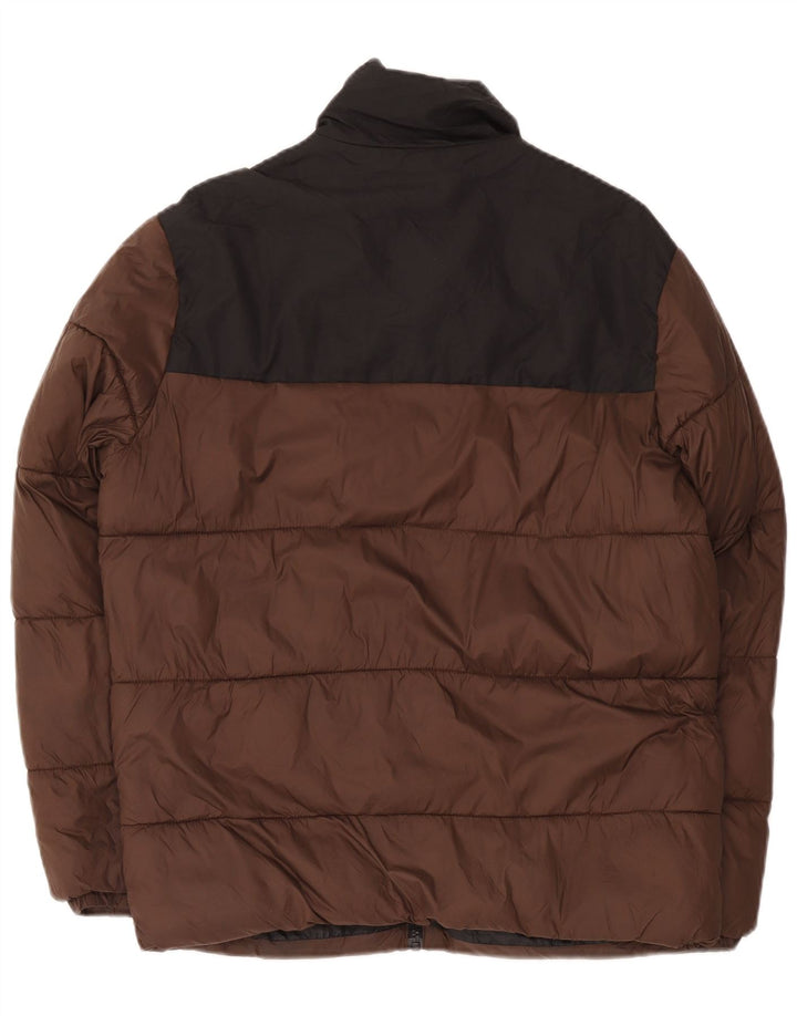 Jack & Jones Herren Wattierte Jacke UK 36 Small Braun Colourblock