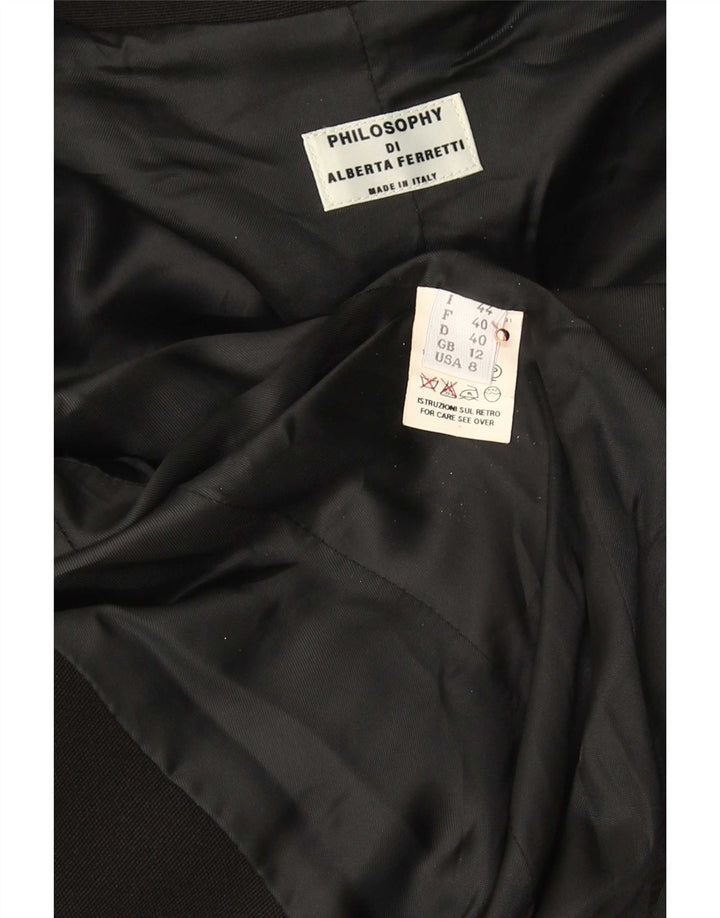 Philosophy Di Alberta Ferretti Damen Mantel UK 12 Medium Schwarz