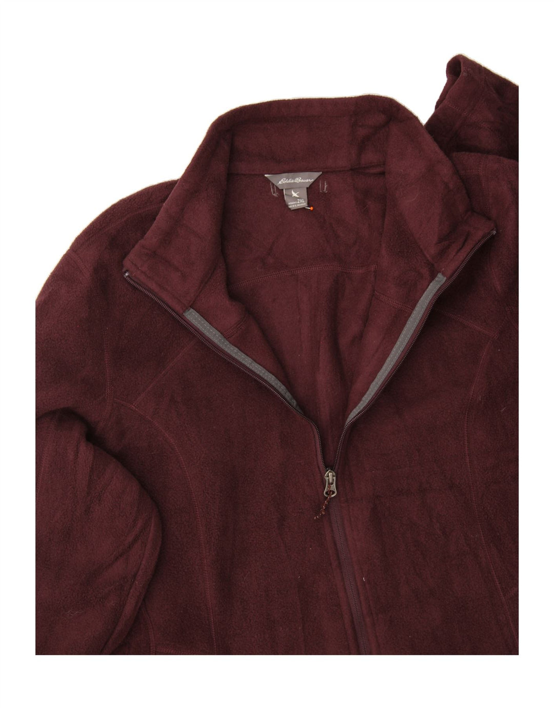 EDDIE BAUER Womens Fleece Jacket UK 20 2XL Burgundy Polyester Vintage Eddie Bauer and Second-Hand Eddie Bauer from Messina Hembry 
