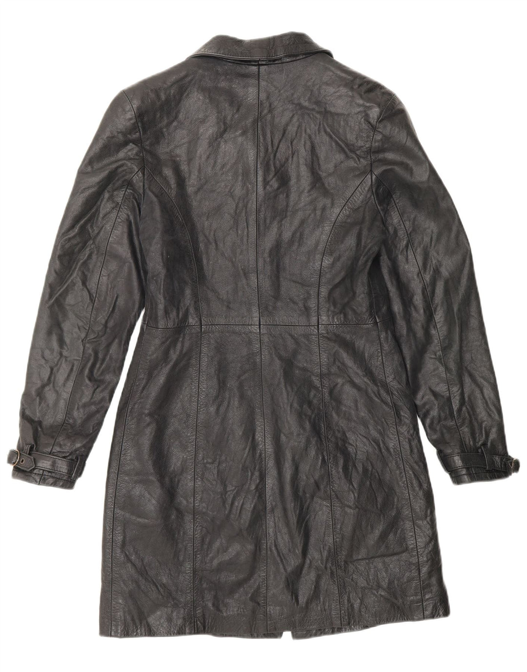 Vimapel Damen Ledermantel UK 10 Small Black Classic