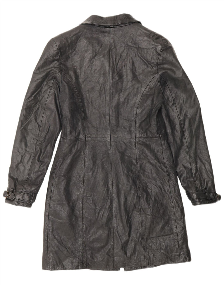 Vimapel Damen Ledermantel UK 10 Small Black Classic