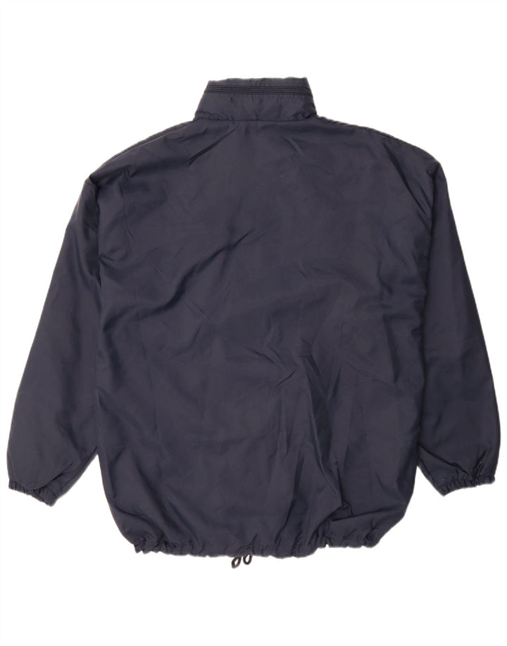 Vintage Herren Regenjacke UK 40 Große marineblaue Baumwolle