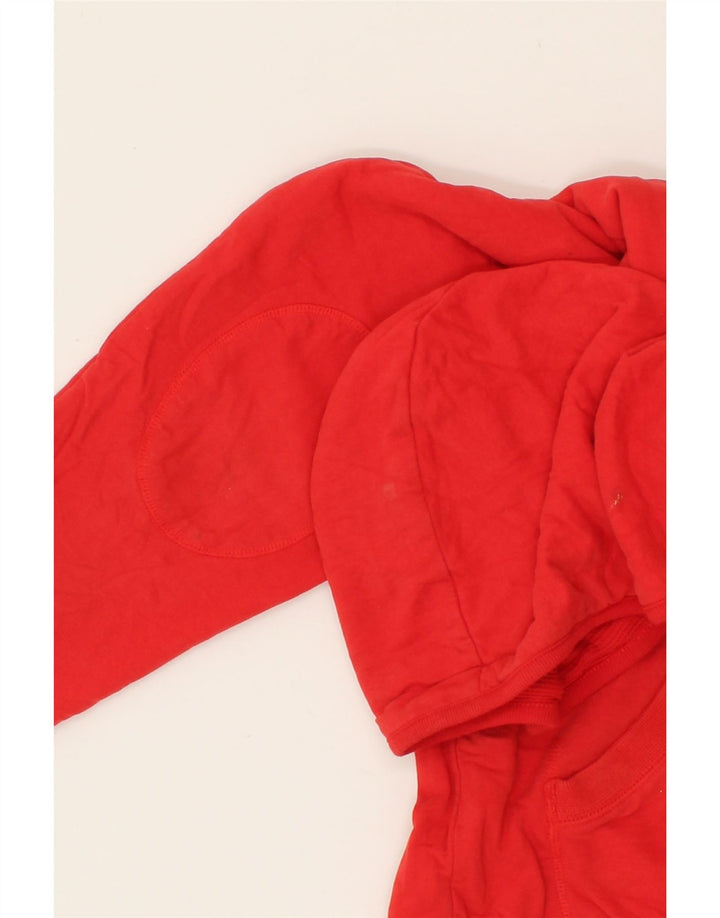 CREW CLOTHING Mens Zip Hoodie Sweater Medium Red Cotton Vintage Crew Clothing and Second-Hand Crew Clothing from Messina Hembry 