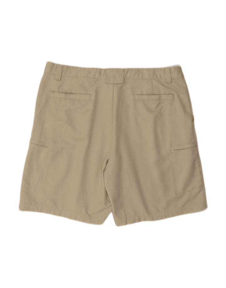 IZOD Mens Cargo Shorts W40 XL Beige Polyester