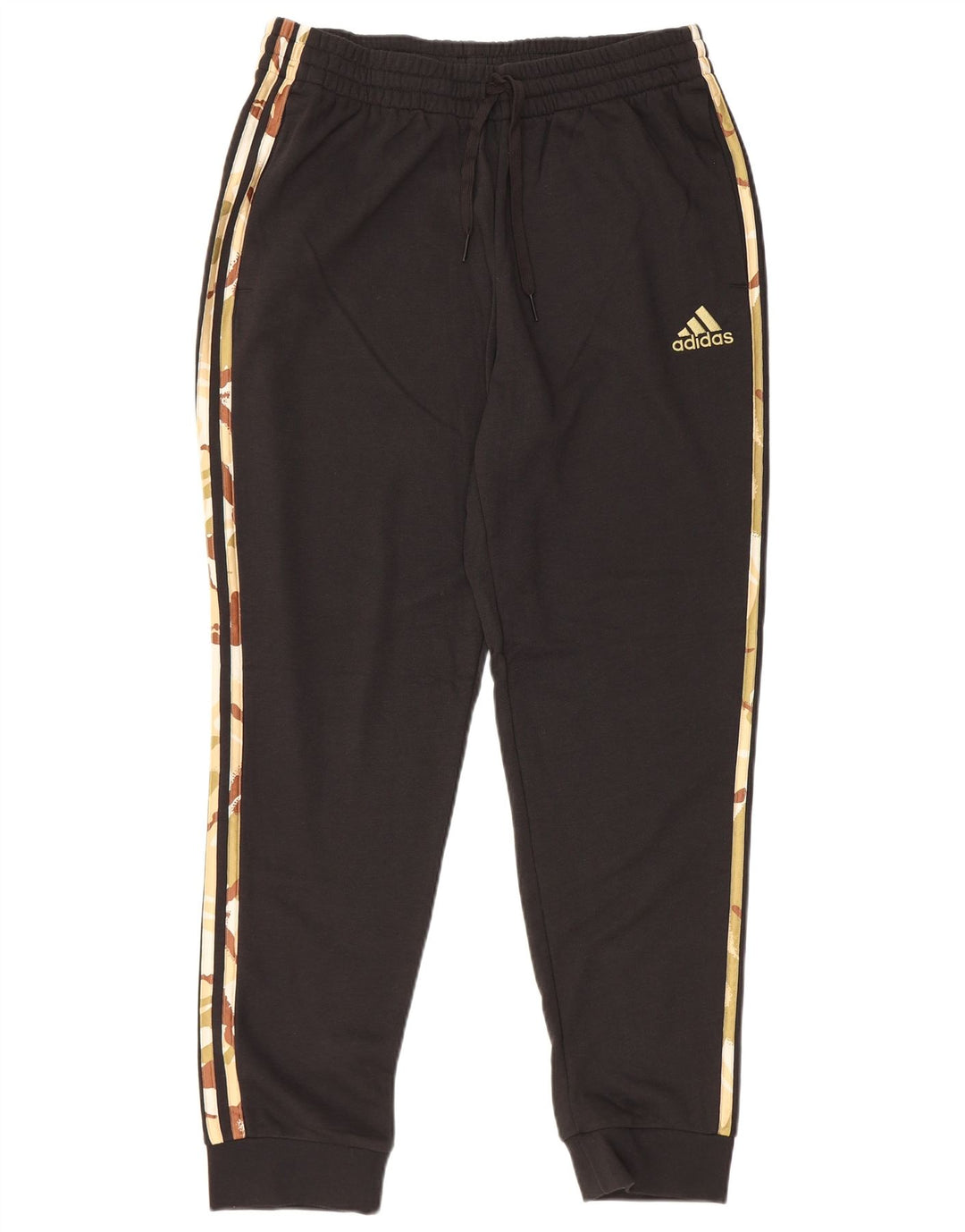 ADIDAS Herren-Trainingshose, Jogginghose, groß, schwarze Camouflage-Baumwolle