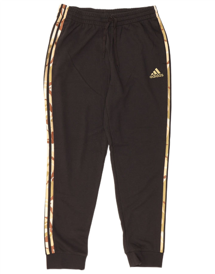 ADIDAS Herren-Trainingshose, Jogginghose, groß, schwarze Camouflage-Baumwolle