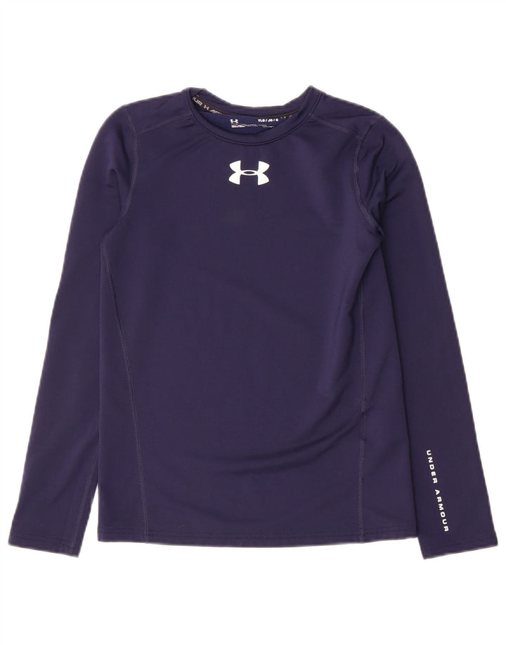 Under Armour Langarmshirt mit Grafik für Jungen, 11–12 Jahre, Größe L, Marineblau