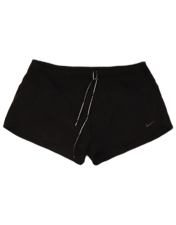 Nike Damen Dri Fit Sport Shorts UK 14 Medium Schwarz