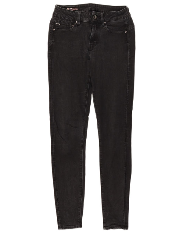 G-Star Damen Midge Mid Rise Skinny Jeans W26 L30 Schwarz