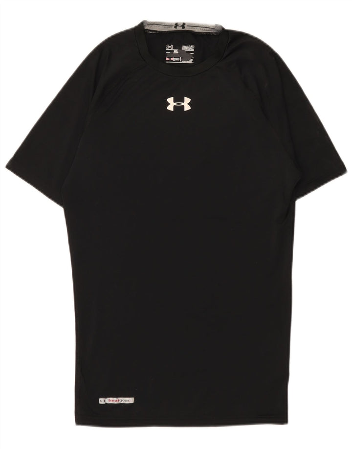Under Armour Herren Heat Gear T-Shirt Top Medium Schwarz Polyester