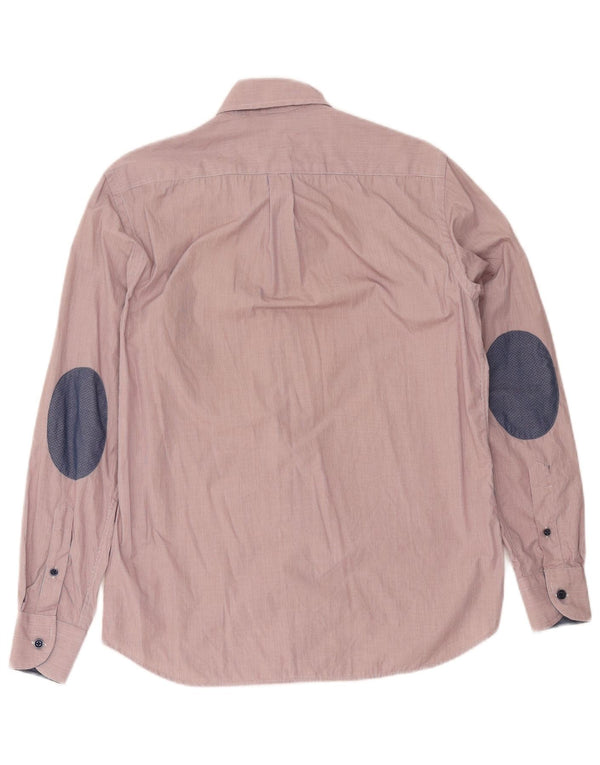 Harmont & Blaine Herren-Hemd mit normaler Passform, kleine rosa Nadelstreifen-Baumwolle