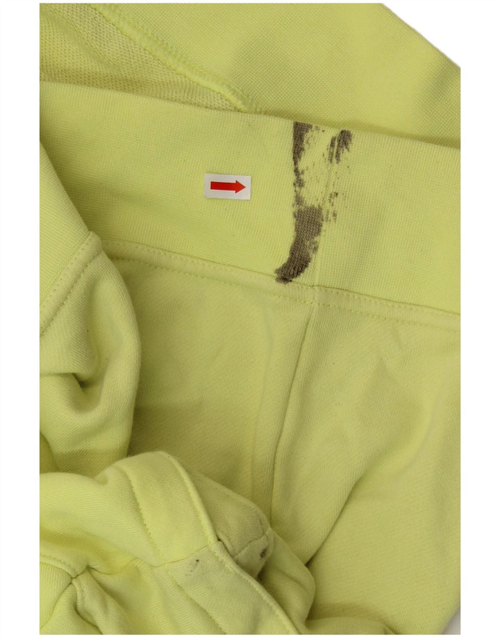 ADIDAS Damen Übergroßer Kurzarm-Kapuzenpullover UK 28/30 3XL Gelb