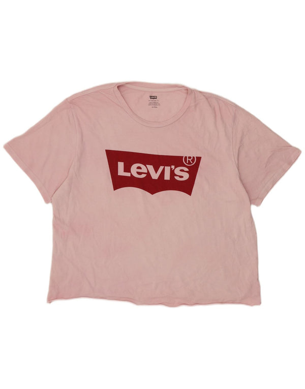 Levi's Damen Grafik-T-Shirt-Oberteil UK 18 XL Pink