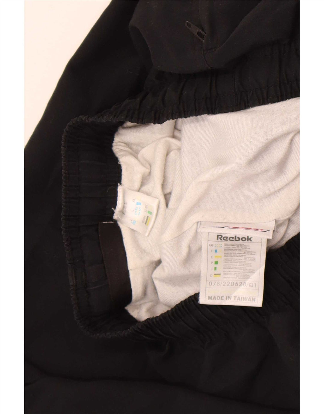 Reebok Herren-Trainingshose, groß, aus schwarzem Polyester