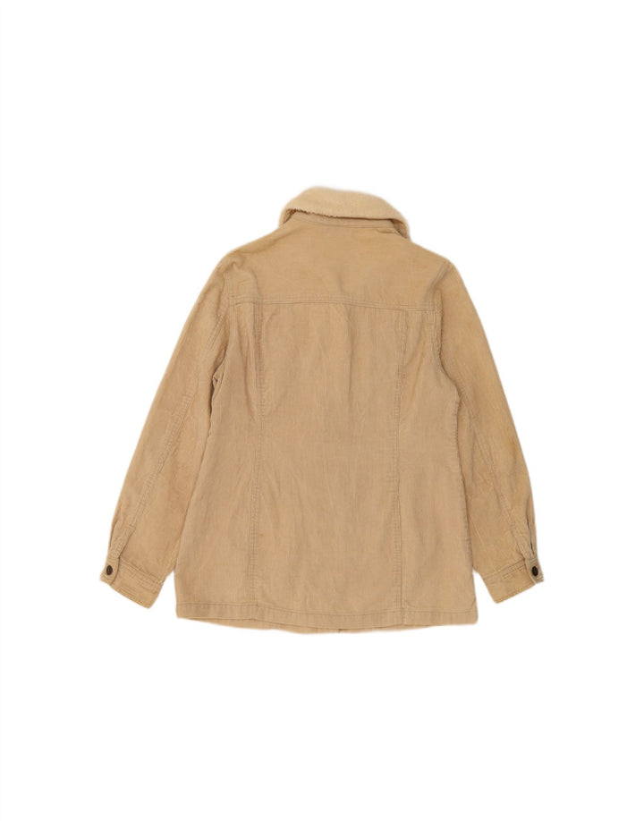 FLASH LIGHTS Womens Corduroy Jacket UK 12 Medium  Beige Cotton