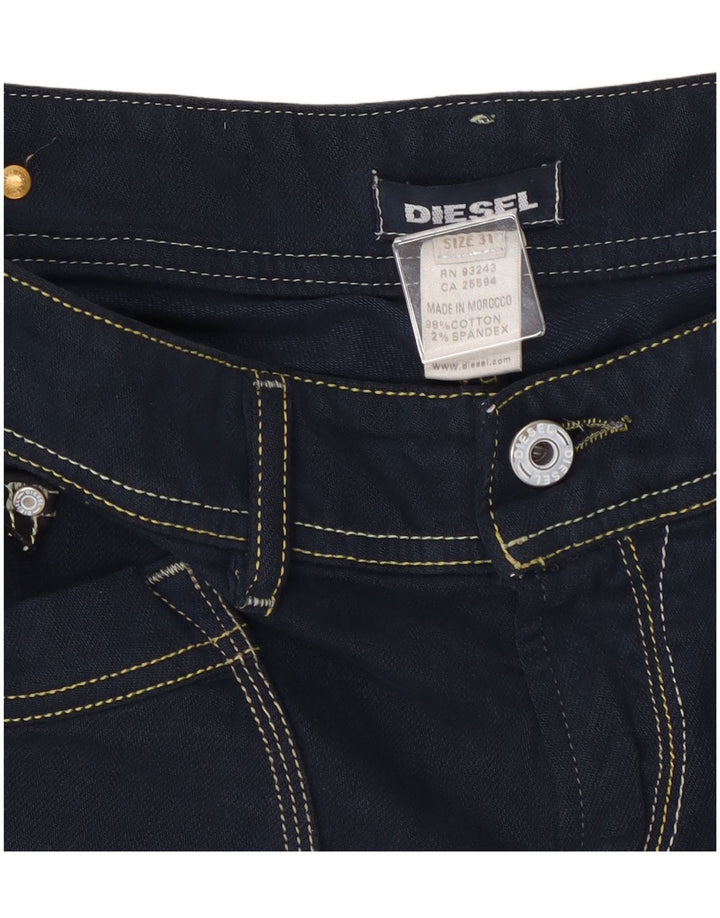 DIESEL Damen-Bermuda-Jeansshorts W31 Mittelmarineblaue Baumwolle
