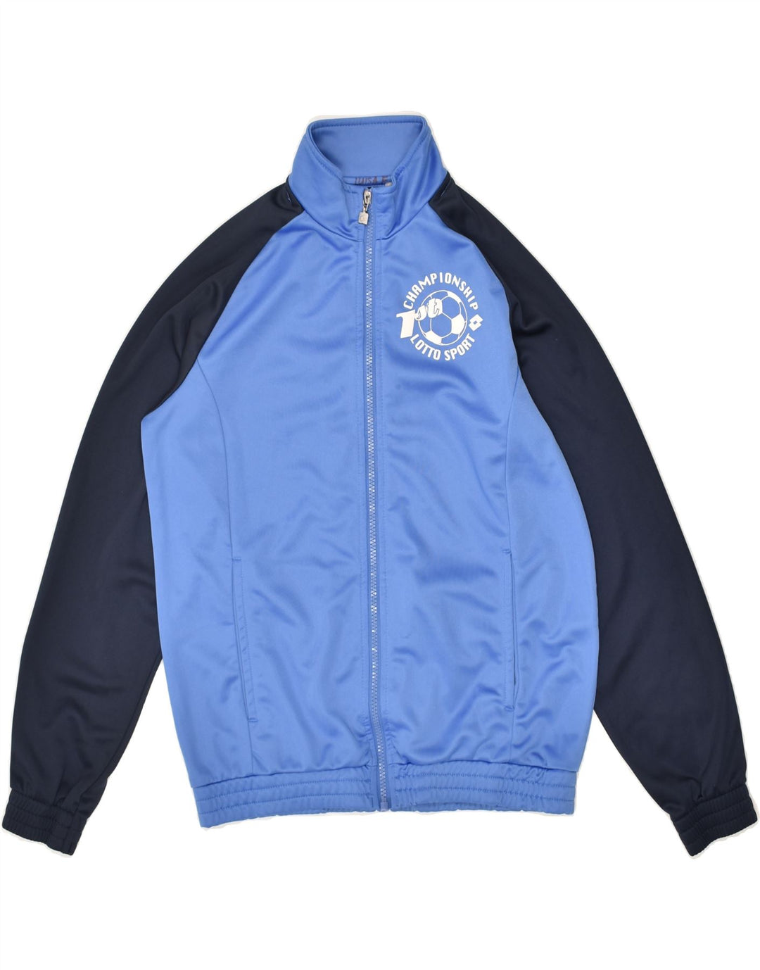 LOTTO Girls Tracksuit Top Jacket 13-14 Years Blue Colourblock Polyester | Vintage Lotto | Thrift | Second-Hand Lotto | Used Clothing | Messina Hembry 