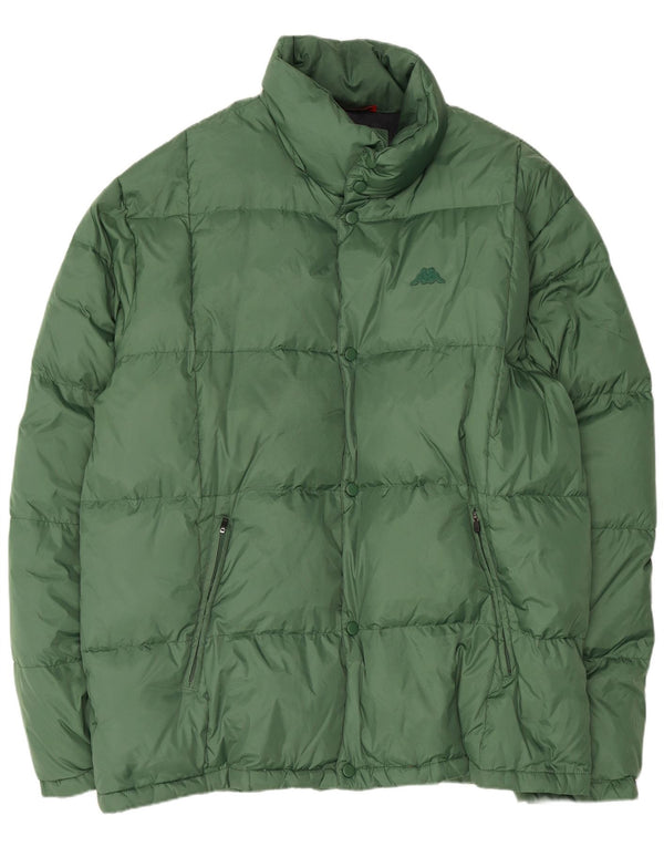 Kappa Herren Wattierte Jacke UK 46 3XL Grün Polyamid