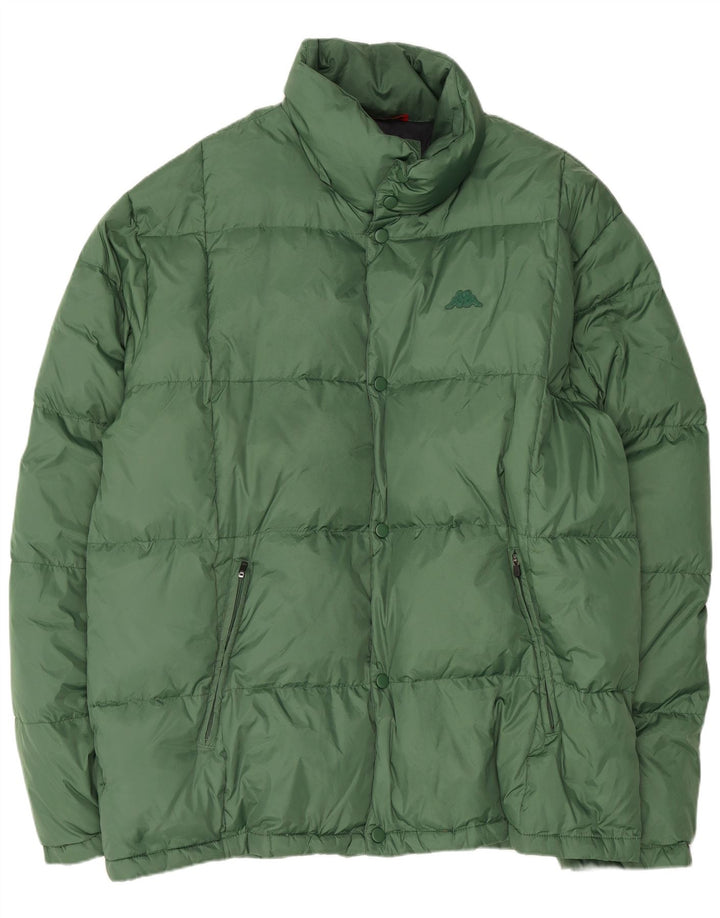 Kappa Herren Wattierte Jacke UK 46 3XL Grün Polyamid