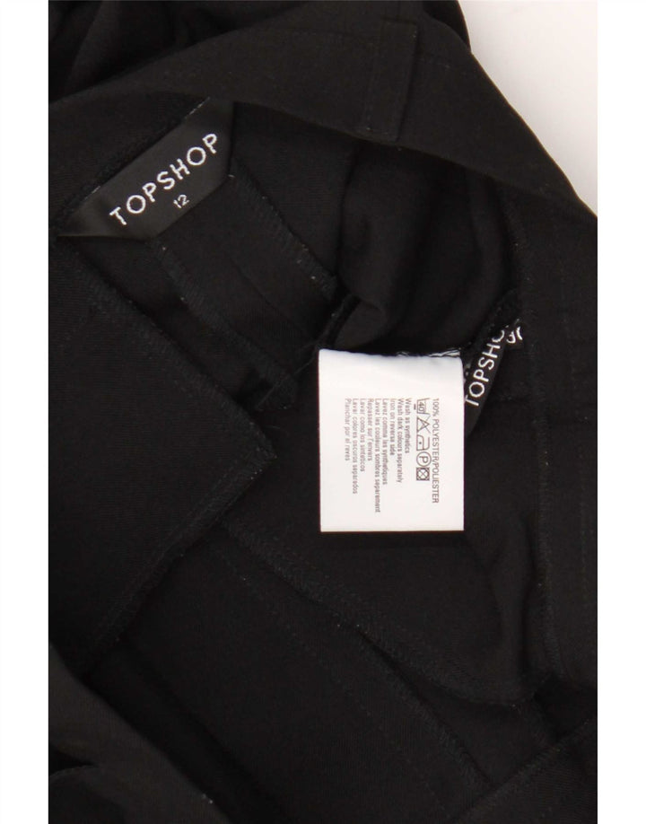 Topshop Damen-Anzughose, gerade, UK 12, M, W30, L30, Schwarz, Polyester
