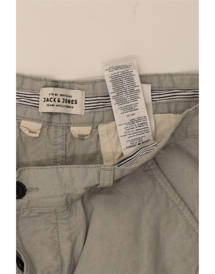 JACK & JONES Mens Regular Fit Chino Shorts Medium W31 Grey Cotton Vintage Jack & Jones and Second-Hand Jack & Jones from Messina Hembry 
