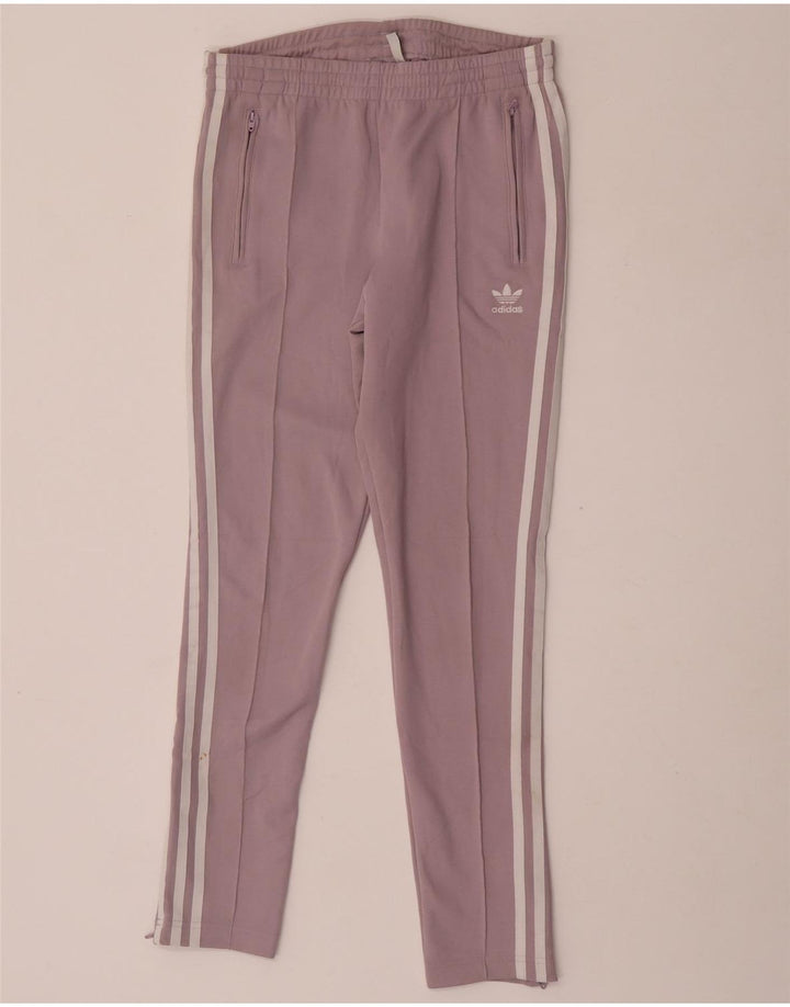 Adidas Damen Trainingshose UK 8 Small Lila Polyester