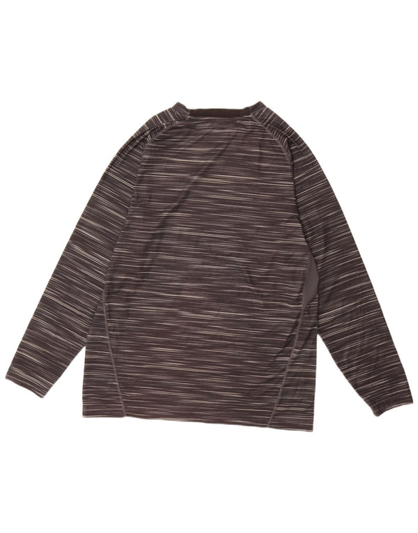 Starter Herren-Top, langärmelig, UK 46/48, XL, schwarzes Nadelstreifen-Polyester