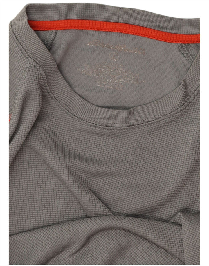 EDDIE BAUER Herren T-Shirt Top Large Grau Colourblock Polyester