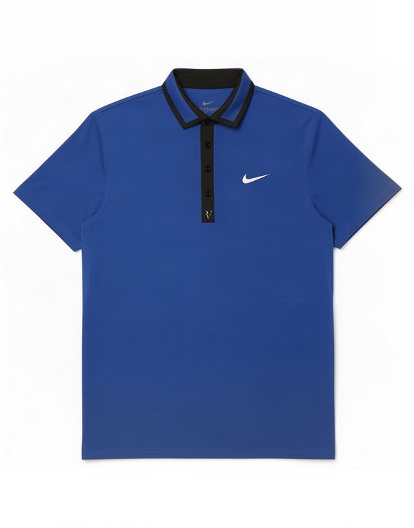 Nike Herren Dri Fit Poloshirt Mittelblaues Colourblock-Polyester