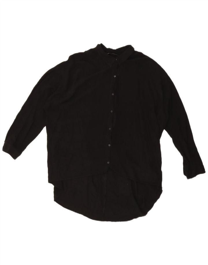 Zara Damen Übergroße Hemdbluse UK 18 XL Schwarz
