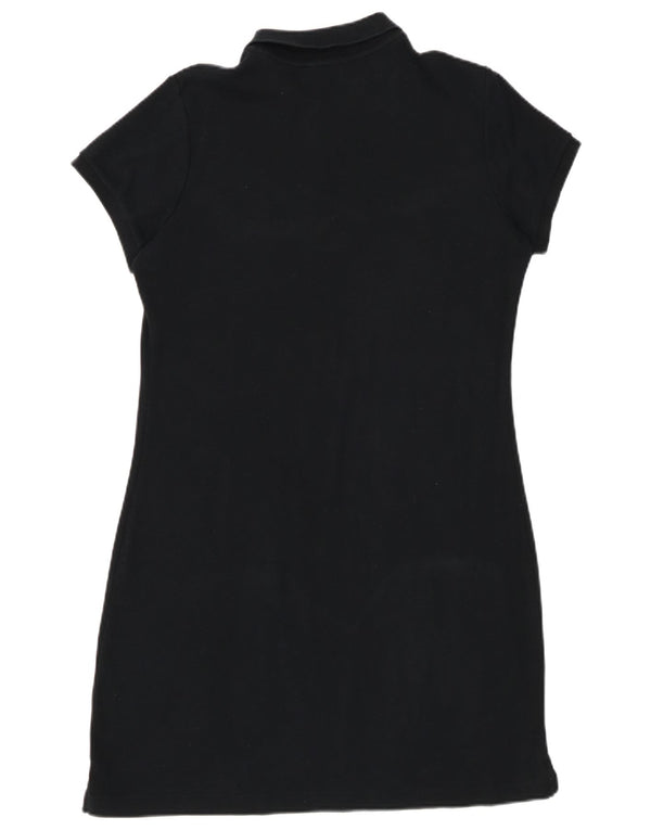 Ralph Lauren Damen Polokleid UK 16 Große schwarze Baumwolle