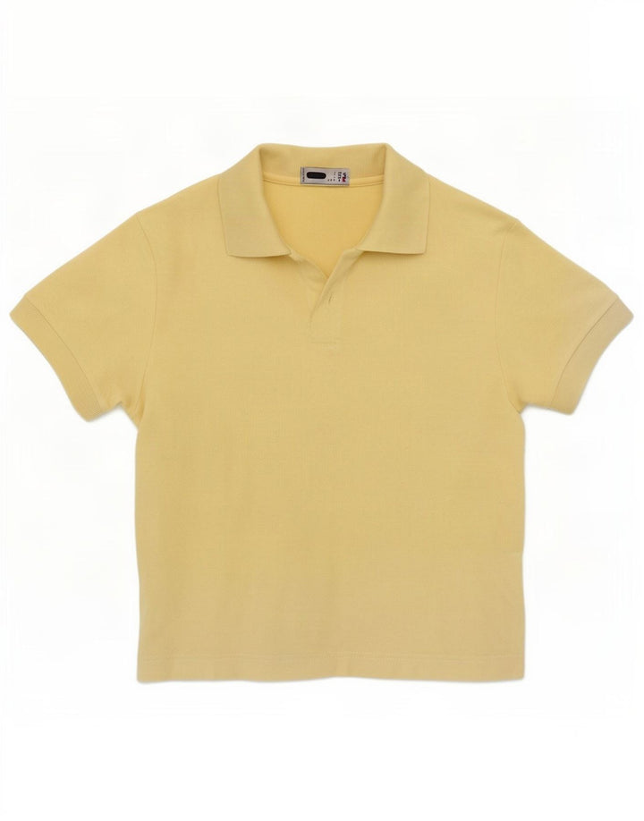 Fila Damen Crop Poloshirt IT 44 Mittelgelbe Baumwolle