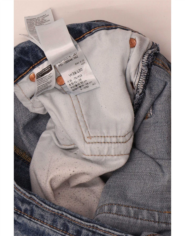 Levi's Herren 514 Straight Jeans W36 L30 Blaue Baumwolle