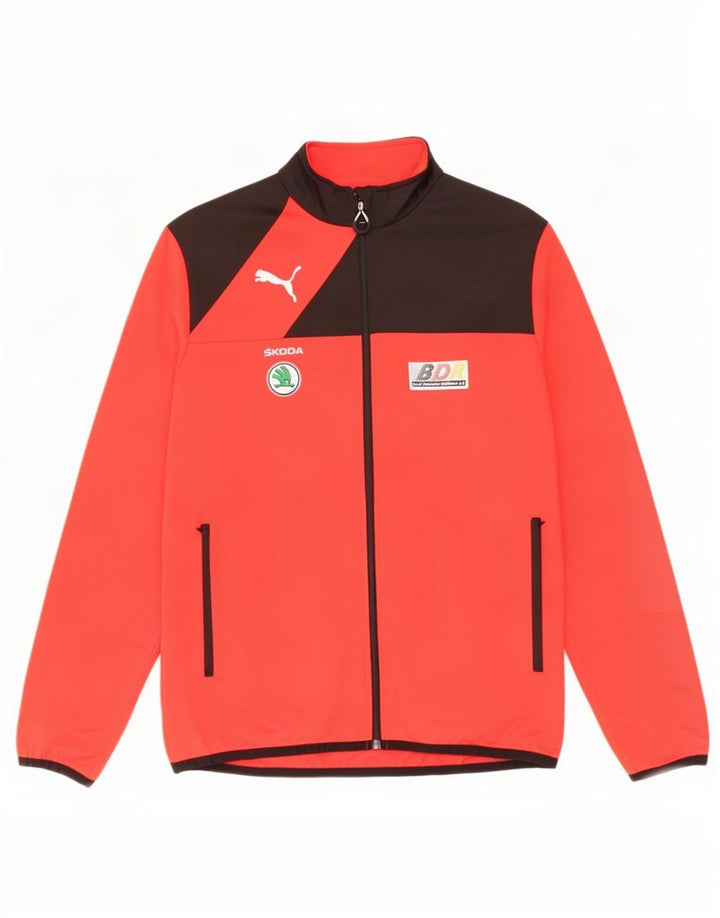 Puma Herren Deutshland Graphic Trainingsanzug Top Jacke Mittelrot Farbblock
