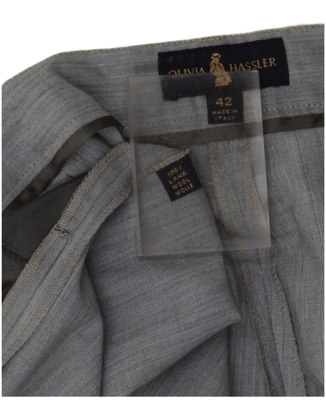 Olivia Hassler Damen-Freizeitshorts mit hoher Taille IT 42 Medium W28 Blaue Wolle