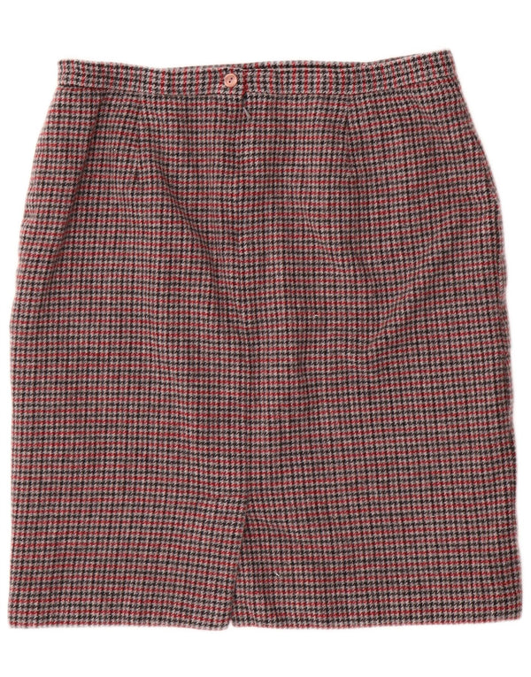 Eastex Damen Bleistiftrock UK 20 2XL W34 Mehrfarbige Hahnentrittwolle