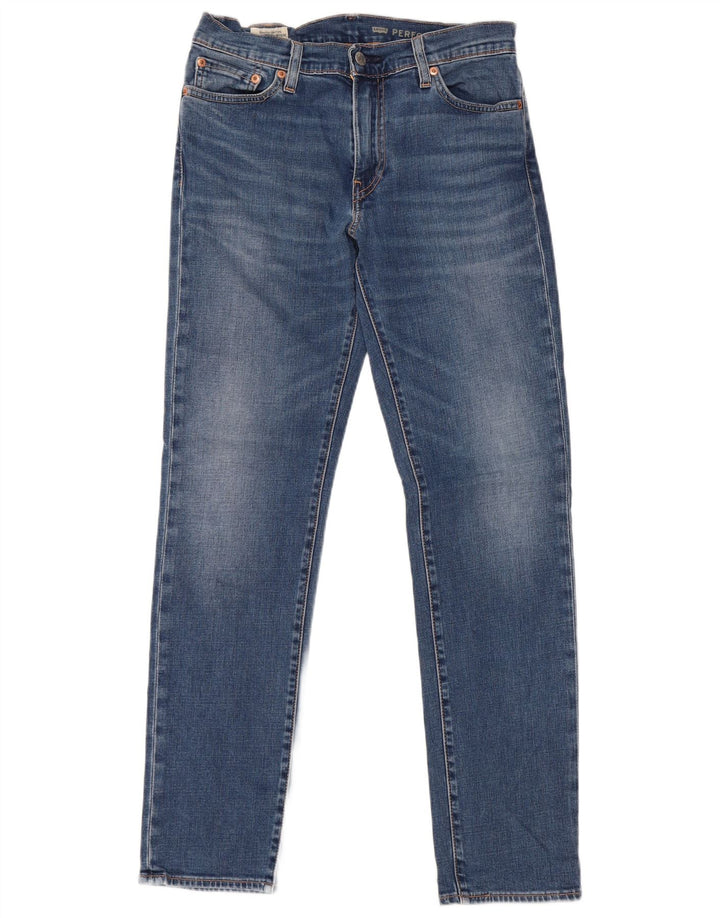 LEVI'S Herren Slim Jeans W30 L32 Blaue Baumwolle