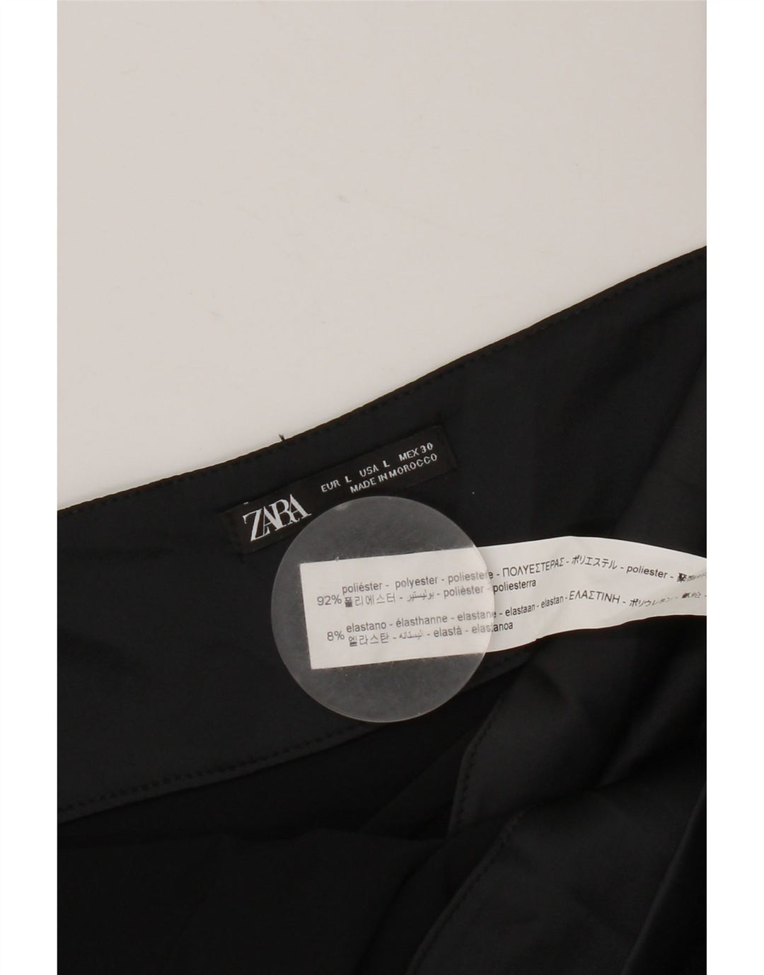 Kurzes Wickelkleid von ZARA für Damen, UK 12, Mittelschwarz, Polyester