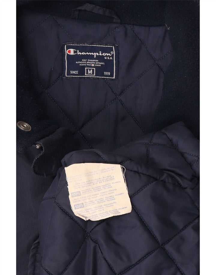 Champion Herren-Windbreaker-Jacke UK 38 Medium Navy Blue Polyamid
