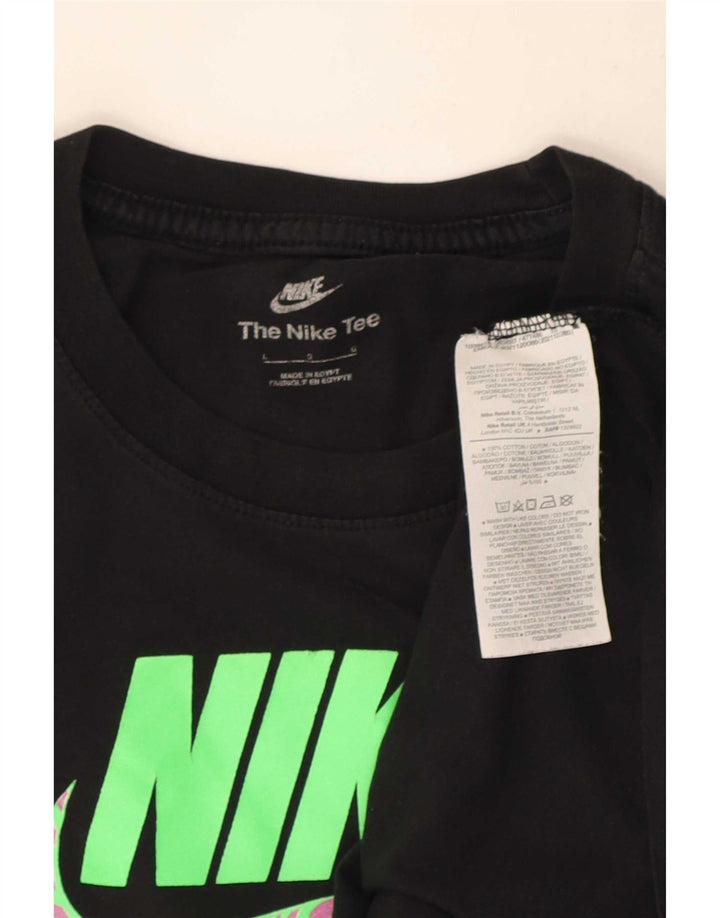 Nike Herren-T-Shirt mit Grafik, groß, aus schwarzer Baumwolle