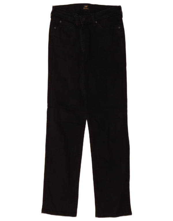 Lee Damen Marion Straight Jeans W29 L28 Schwarze Baumwolle