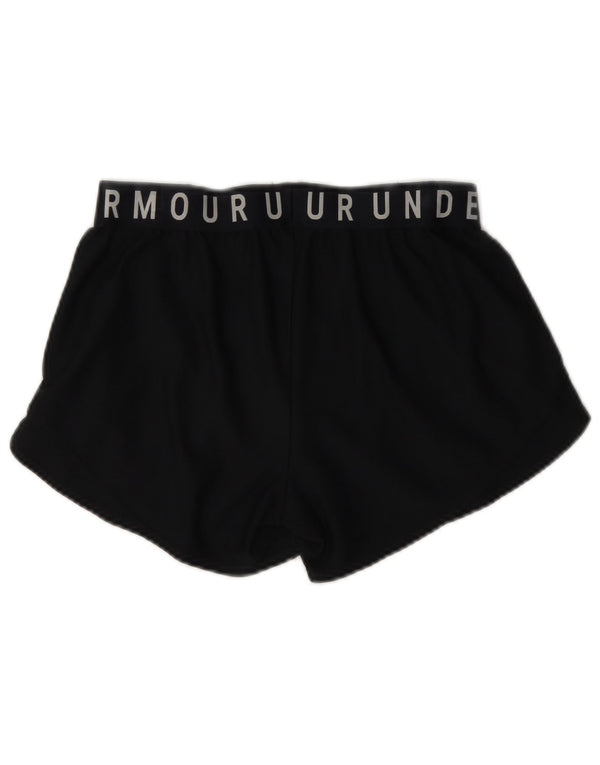 Under Armour Damen Heat Gear Graphic Sport Shorts UK 10 Small Schwarz