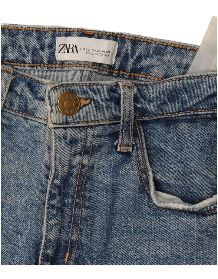 Zara Damen Slim Jeans EU 38 Small W28 L26 Blau