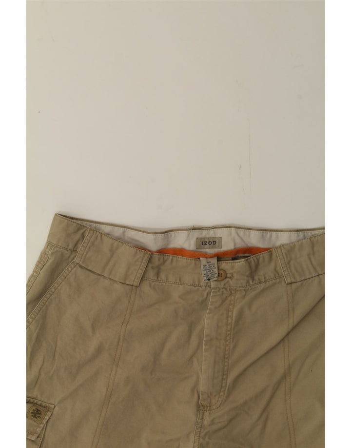 IZOD Mens Cargo Shorts W40 XL  Beige Cotton Vintage Izod and Second-Hand Izod from Messina Hembry 