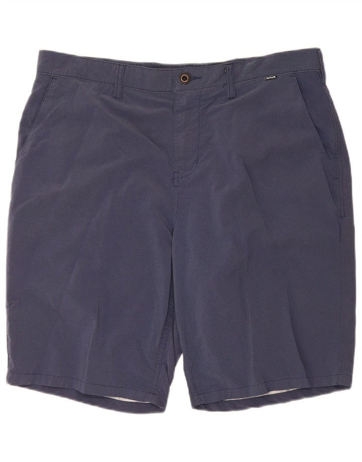 Hurley Herren Chinoshorts W36 Large Marineblaues Nylon