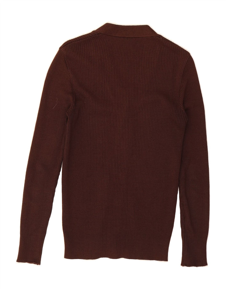 SETTEBELLO Womens Cardigan Sweater UK 10 Small Brown Vintage Settebello and Second-Hand Settebello from Messina Hembry 