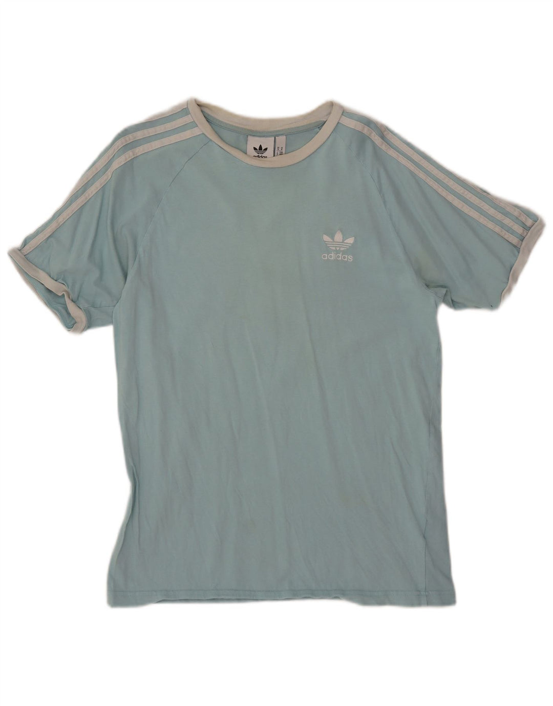 ADIDAS Herren T-Shirt Top mittelblaue Baumwolle