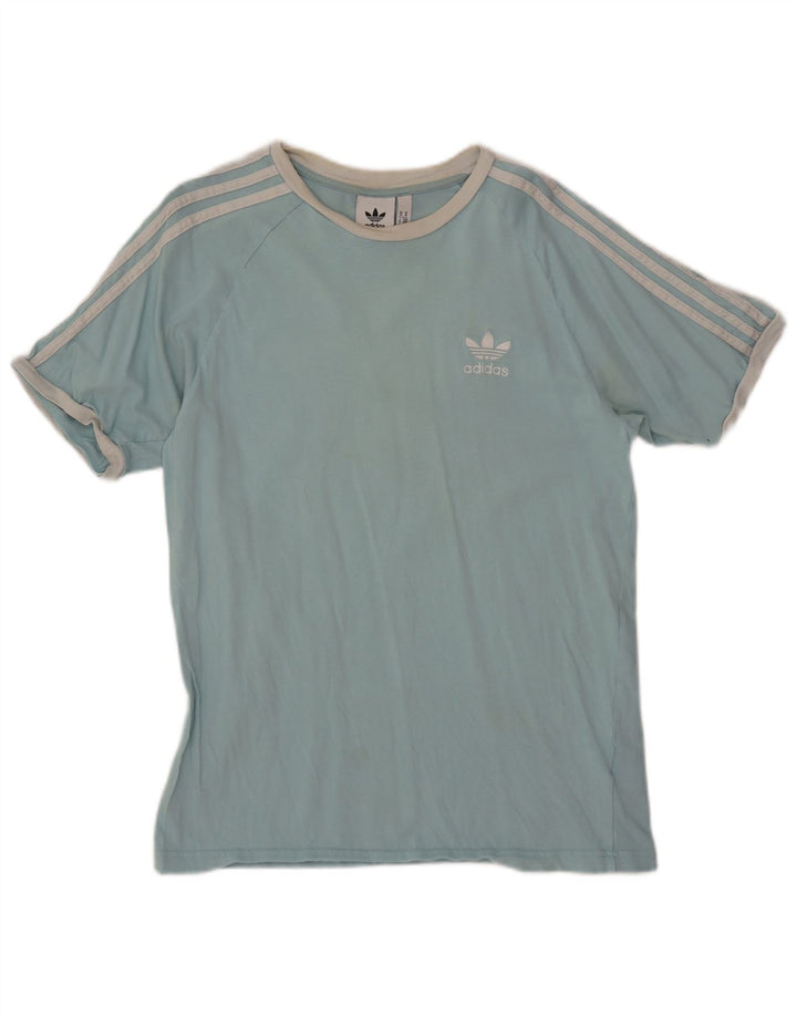 ADIDAS Herren T-Shirt Top mittelblaue Baumwolle